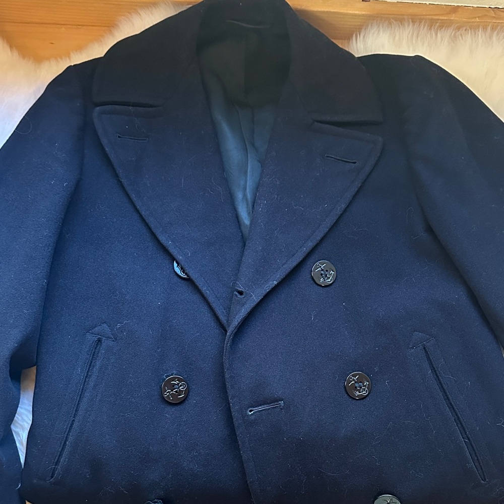 Classic Black Men's Peacoat
